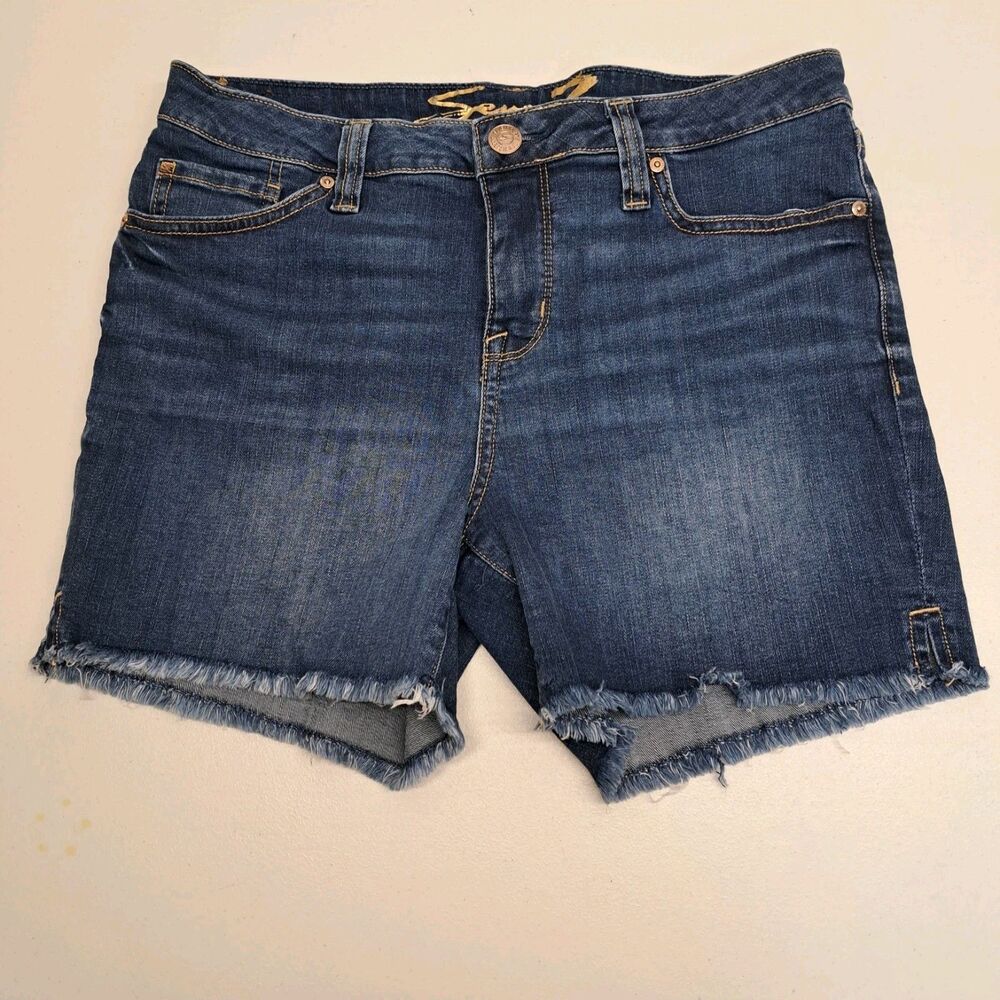 Seven 7 Weekend Short Blue Denim Cutoff Women's 8